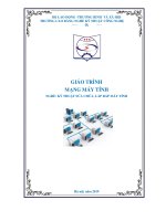 Giáo trình Mạng máy tính (Nghề: Kỹ thuật sửa chữa, lắp ráp máy tính - Trung cấp) - Trường CĐ Nghề Kỹ thuật Công nghệ