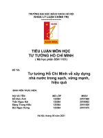 Tư tưởng hồ chí minh về xây dựng nhà nước trong sạch, vững mạnh, hiệu quả 