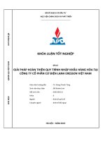 Giải pháp hoàn thiện quy trình nhập khẩu hàng hóa tại công ty cổ phần cơ   điện lạnh eresson việt nam  