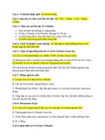 Trắc nghiệm ôn Vi sinh vật