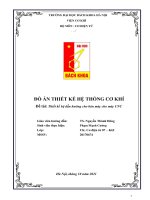 ĐỒ án THIẾT kế hệ THỐNG cơ KHÍ đề tài thiết kế hê ̣dẫn hướng cho bàn máy cho máy CNC