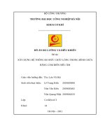 Đồ án đo lường và điều kiển đo mức chất lỏng bằng cảm biến siêu âm