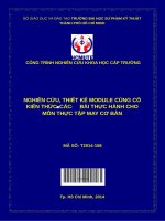 (Đề tài NCKH) nghiên cứu, thiết kế module củng cố kiến thức các bài tập thực hành cho môn thực tập may cơ bản 