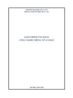 Giáo trình Ứng dụng công nghệ thông tin cơ bản  Đại học Duy Tân