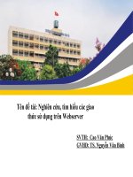 đề tài Nghiên cứu, tìm hiểu các giao thức sử dụng trên Webserver