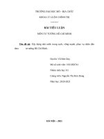 Bài tiểu luận: : Xây dựng nhà nước trong sạch, vững mạnh, phục vụ nhân dân theo tư tưởng Hồ Chí Minh.