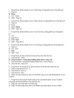 câu hỏi trắc nghiệm tin học đại cương