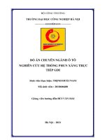 NGHIÊN CỨU HỆ THỐNG PHUN XĂNG TRỰC TIẾP GDI