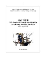 Giáo trình Kỹ thuật lắp đặt điện (Nghề: Điện công nghiệp - Sơ cấp): Phần 1 - Trường CĐ Nghề Kỹ thuật Công nghệ