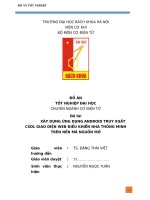 XÂY DỰNG ỨNG DỤNG ANDROID TRUY XUẤT CSDL GIAO DIỆN WEB điều KHIỂN NHÀ THÔNG MINH TRÊN nền mã NGUỒN mở 