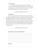 Báo cáo kiến tập nhà hàng khách sạn White Palace, Millenium Boutique