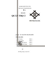 BÀI TẬP NHÓM:QUẢN TRỊ CHIẾN LƯỢC CÔNG TY MITSUI