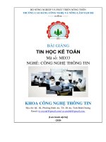 Bài giảng Tin học kế toán (Nghề Công nghệ thông tin)
