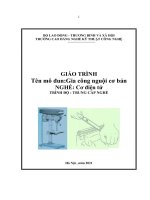 Giáo trình Gia công nguội cơ bản (Nghề: Cơ điện tử - Trung cấp) - Trường CĐ Nghề Kỹ thuật Công nghệ