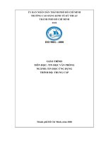 Giáo trình Tin học văn phòng (Ngành Tin học ứng dụng)