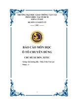 Báo cáo môn học ô tô chuyên dùng chủ đề xe bồn, xitec