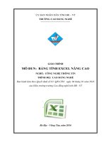 Giáo trình Bảng tính Excel nâng cao - Nghề Công nghệ thông tin (Cao đẳng)