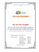 DỰ án tốt NGHIỆP đề tài xây DỰNG hệ THỐNG WEBSITE và APP KINH DOANH cà PHÊ THÀNH đạt 