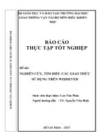 BÁO cáo THỰC tập tốt NGHIỆP đề tài NGHIÊN cứu, tìm HIỂU các GIAO THỨC sử DỤNG TRÊN WEBSEVER 