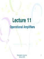 Slide điện tử từ trường lecture 11 operational amplifiers  