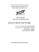 ĐỒ ÁN CUỐI KỲ MÔN CÔNG NGHỆ PHẦN MỀM QUẢN LÝ TRUNG TÂM TIN HỌC