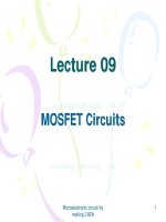 Slide điện tử từ trường lecture 9 mosfet circuits 