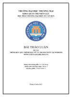 (Thảo luận) ĐỀ TÀI: TRÌNH BÀY QUY TRÌNH ĐẶT VÉ VÀ THANH TOÁN TẠI WEBSITE WWW.VIETNAMAIRLINES.VN