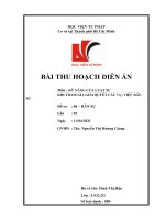 BÀI THU HOẠCH DIỄN ÁN Môn KỸ NĂNG CỦA LUẬT SƯ KHI THAM GIA GIẢI QUYẾT CÁC VỤ, VIỆC DÂN SỰ