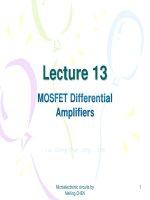 Slide điện tử từ trường lecture 13 mosfet differential amplifiers 