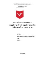 THIẾT KẾ SẢN PHẨM DU LỊCH - PHÚ QUỐC 4N3D
