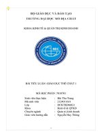 tiểu luận giáo dục thể chất