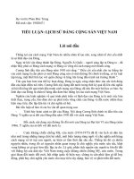 Câu hỏi tiểu luận môn lịch sử đảng (ĐH CÔNG NGHIỆP HÀ NỘI)