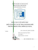 BÁO CÁO CUỐI MÔN HỌC PHẦN MÔI TRƯỜNG XÂY DỰNG