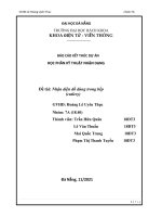 BÁO CÁO KẾT THÚC DỰ ÁN HỌC PHẦN KỸ THUẬT NHẬN DẠNG Đề tài: Nhận diện đồ dùng trong bếp (cutlery)