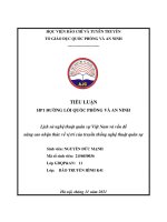 TIỂU LUẬN HP1 ĐƯỜNG lối QUỐC PHÒNG và AN NINH lịch sử nghệ thuật quân sự việt nam và vấn đề nâng cao nhận thức về vị trí của truyền thống nghệ thuật quân sự