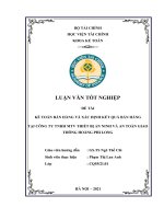 Kế toán bán hàng và xác định kết quả bán hàng tại công ty trách nhiệm hữu hạn mtv thiết bị an ninh và an toàn giao thông hoàng phi long luận văn tốt nghiệp  chuyên ngành kế toán 
