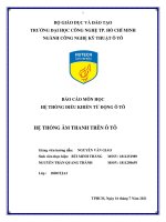 BÁO CÁO MÔN HỌC HỆ THỐNG ĐIỀU KHIỂN TỪ ĐỘNG ô TÔ HỆ THỐNG âm THANH TRÊN ô TÔ 