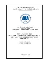 Tieu luan mon hoc kinh tế vĩ mô