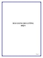 BÀI GIẢNG ĐO LƯỜNG ĐIỆN (CÓ BÀI TẬP MINH HỌA)