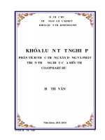 Phân tích thực trạng xây dựng và phát triển thương hiệu của siêu thị co opmart huế 