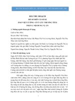 BÀI THU HOẠCH hồ sơ DIỄN án số 02 đào VIỆT CƯỜNG  cố ý gây THƯƠNG TÍCH 