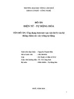 Ứng dụng Internet vạn vật (IoT) vào hệ thống chăm sóc cây trồng tự động