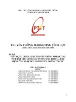 XÂY DỰNG CHIẾN lược TRUYỀN THÔNG MARKETING TÍCH hợp CHO CÔNG tác TUYỂN SINH 2020 của học VIỆN CÔNG NGHỆ bưu CHÍNH VIỄN THÔNG TPHCM 