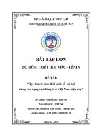 Học thuyết hình thái kinh tế   xã hội và sự vận dụng của đảng ta ở việt nam hiện nay