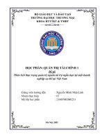Bài thảo luận môn Quản trị tài chính 1: Phân tích thực trạng quản trị nguồn tài trợ ngắn hạn tại một doanh nghiệp cụ thể tại Việt Nam