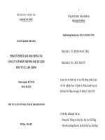 PHÂN TÍCH HIỆU QUẢ HOẠT ĐỘNG TẠI CÔNG TY CỔ PHẦN THƯƠNG MẠI DU LỊCH ĐẦU TƯ CÙ LAO CHÀM