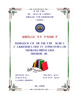 Đánh giá mức độ nhận biết thương hiệu của khách du lịch đối với công ty du lịch vietravel trên địa bàn thành phố huế 