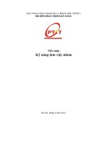 tiểu luận kỹ năng làm việc nhóm