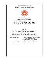 ĐỒ án môn học THỰC tập cơ sở đề tài xây DỰNG ỨNG DỤNG WEBSITE TỔNG hợp và tóm tắt TIN tức 