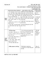 GIÁO ÁN TUẦN 18: NHỮNG CON VẬT SỐNG TRONG RỪNG